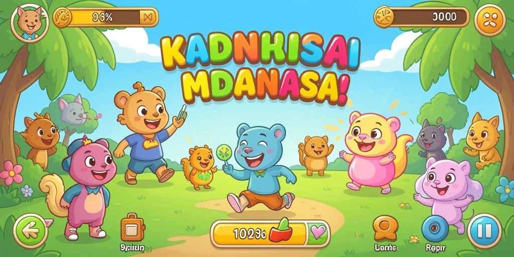 Tampilan level permainan yang penuh tantangan.
